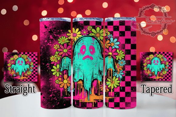 Neon Grunge Ghost 20oz Tumbler