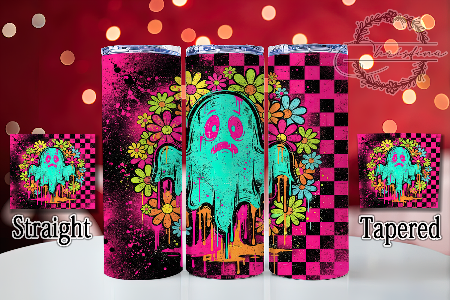 Neon Grunge Ghost 20oz Tumbler