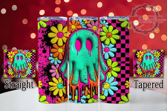 Neon Grunge Ghost 20oz Tumbler