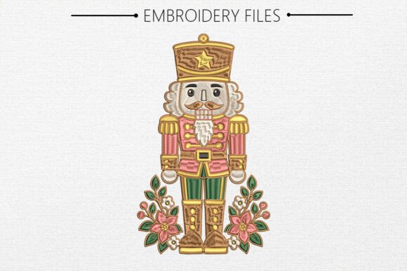 Nutcracker Christmas Embroidery Design