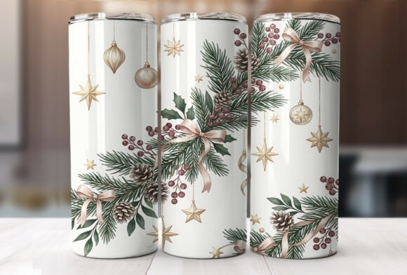 Pine Cone Christmas 20oz Tumbler Wrap