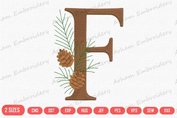 Pine Cone Letter F