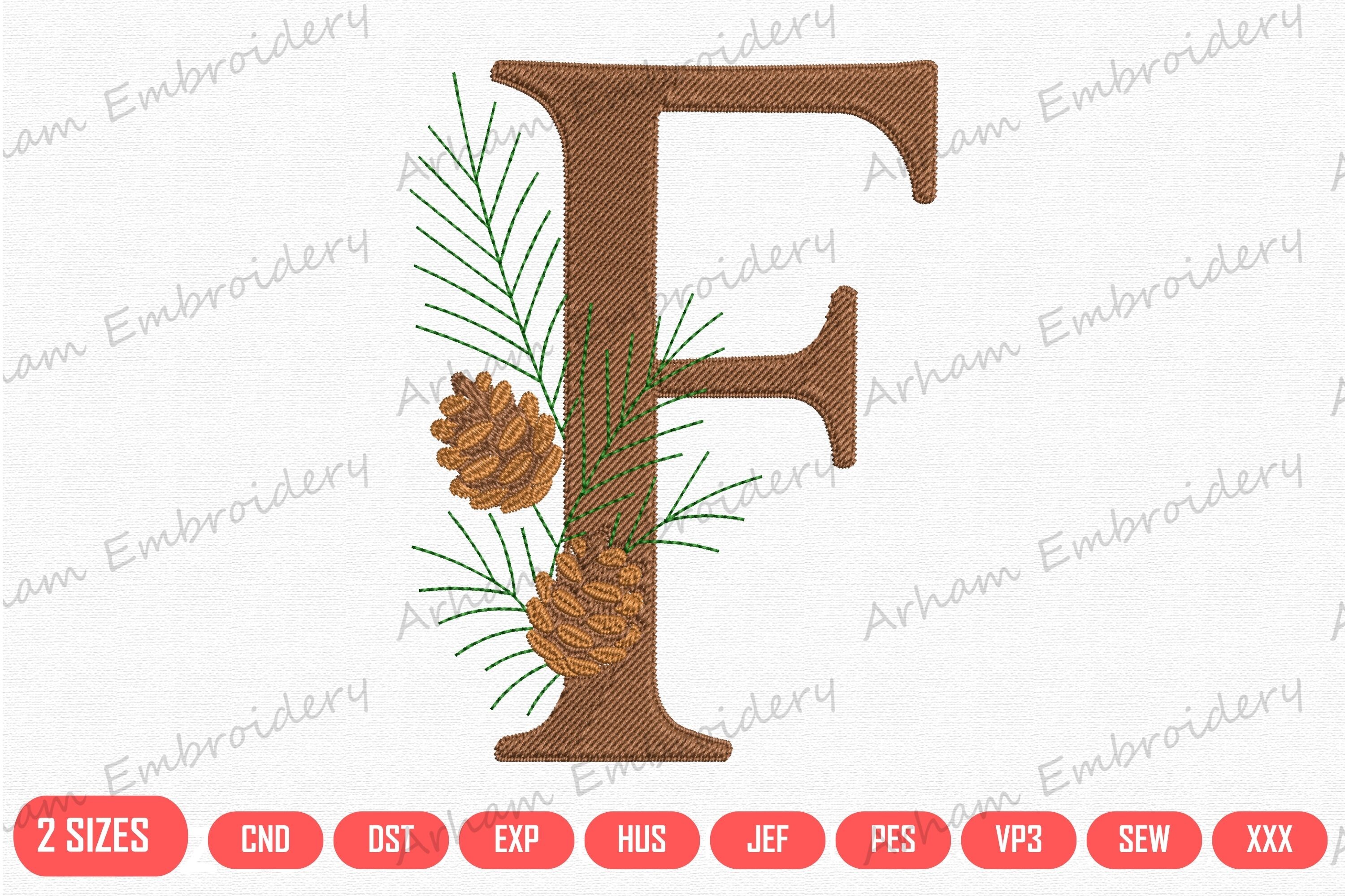 Pine Cone Letter F