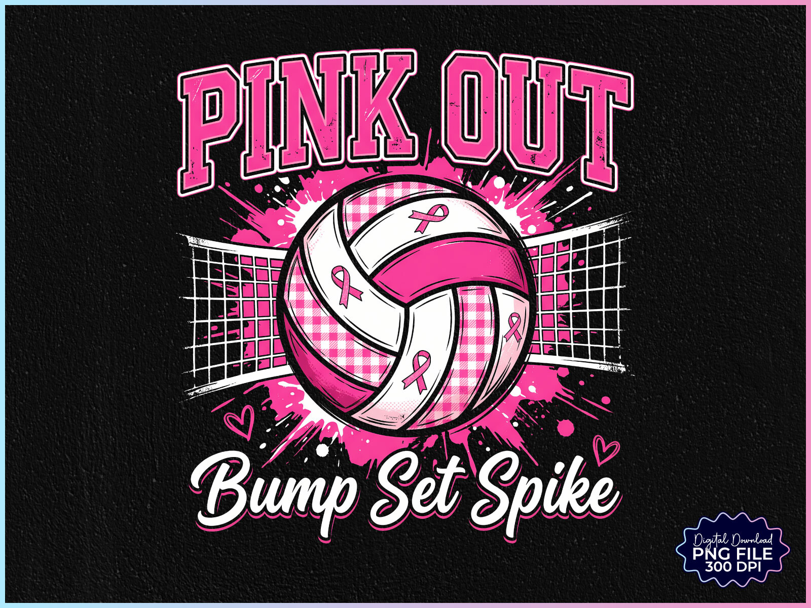 Pink Volleyball Bump Set Spike PNG Graphic by Creative Community ...