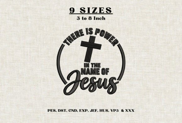 Power in the Name of Jesus Embroidery