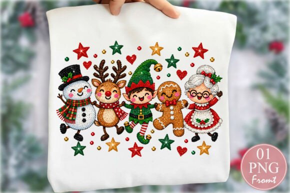 Rhinestone Christmas Characters PNG