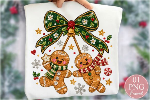 Rhinestone Christmas Gingerbread PNG