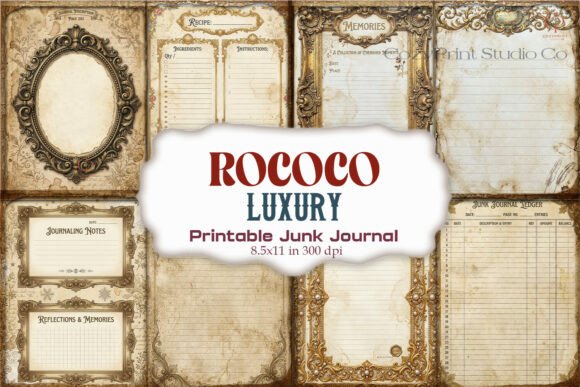 Rococo Luxury Junk Journal Paper