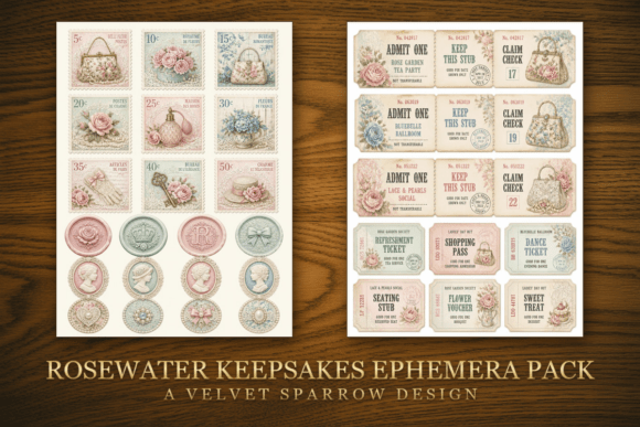Rosewater Keepsakes Ephemera Pack
