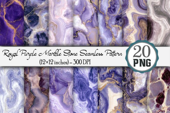 Royal Purple Marble Stone Seamless Patte