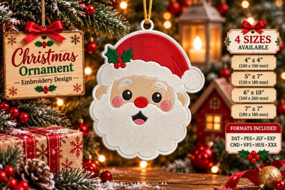 Santa Face Christmas Ornament