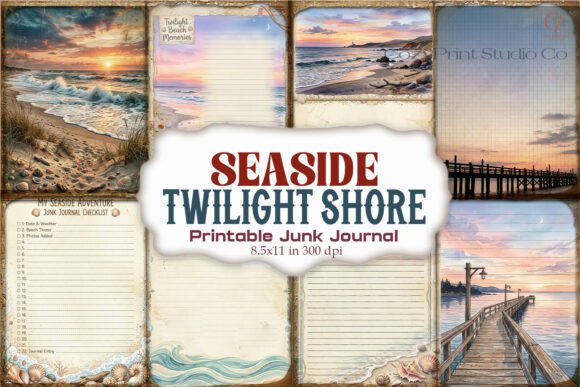 Seaside Twilight Shore Junk Journal