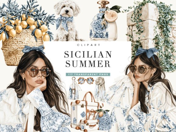 Sicilian Summer Clipart Bundle