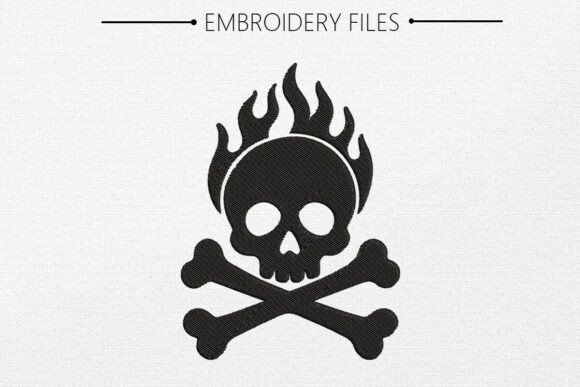Skull Embroidery Design