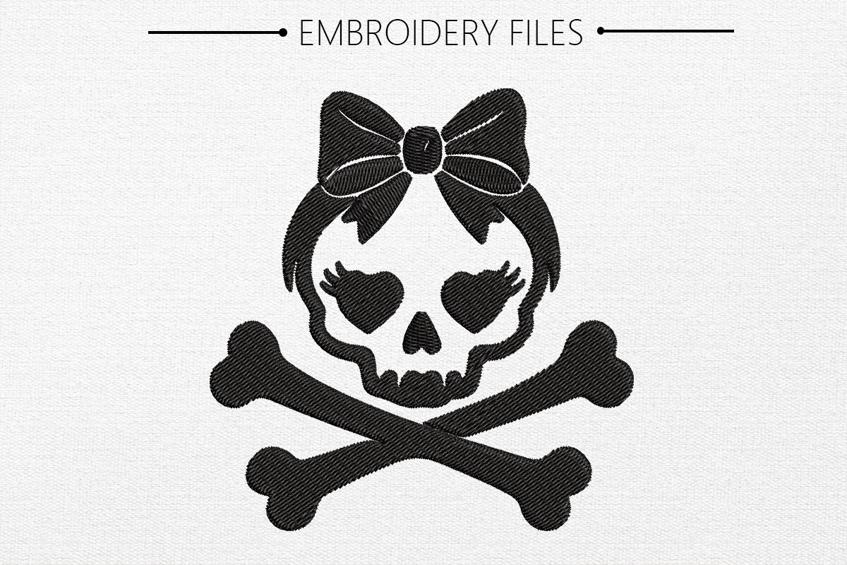 Skull Embroidery Design