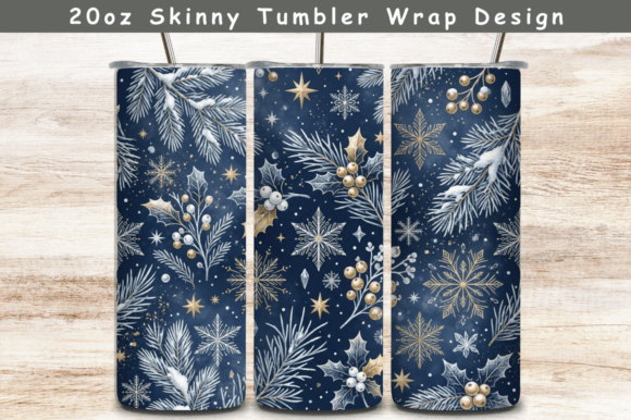 Snowy Christmas 20oz Tumbler Wrap,Tumble