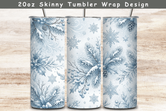 Snowy Christmas 20oz Tumbler Wrap,Tumble