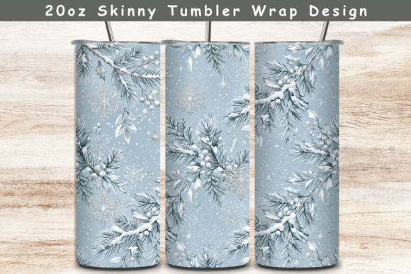 Snowy Christmas 20oz Tumbler Wrap,Tumble