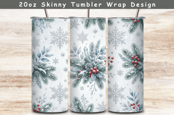Snowy Christmas 20oz Tumbler Wrap,Tumble