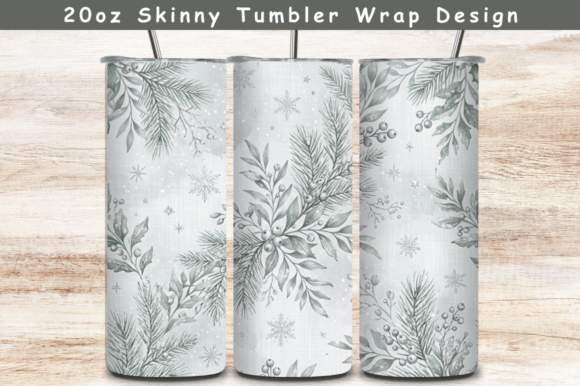 Snowy Christmas 20oz Tumbler Wrap,Tumble