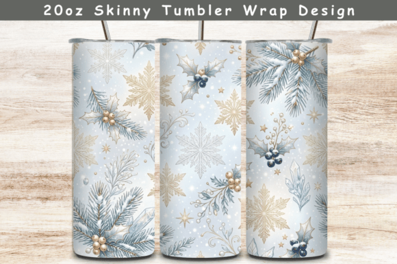 Snowy Christmas 20oz Tumbler Wrap,Tumble