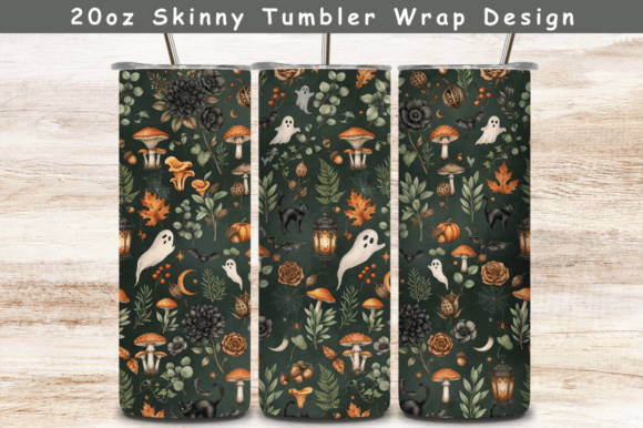 Spooky Botanical 20oz Tumbler Wrap,Tumbl