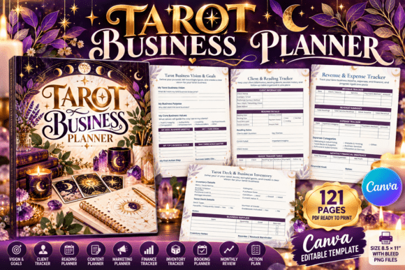 Tarot Business Planner | Canva Template