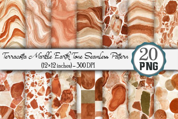 Terracotta Marble Earth Tone Seamless Pa