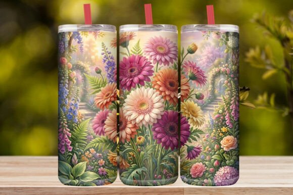 Vibrant Wildflower &Daisy Garden Tumbler