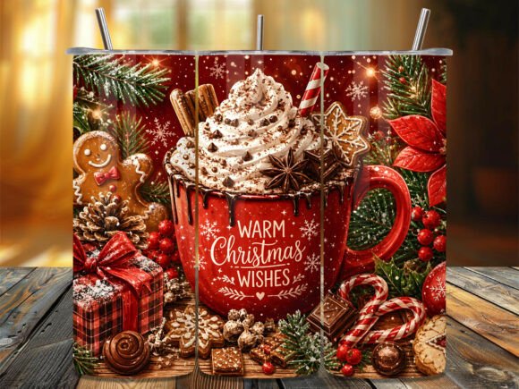 Warm Christmas Wishes Tumbler Wrap