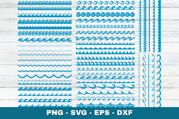 Wave Borders SVG Bundle Pack