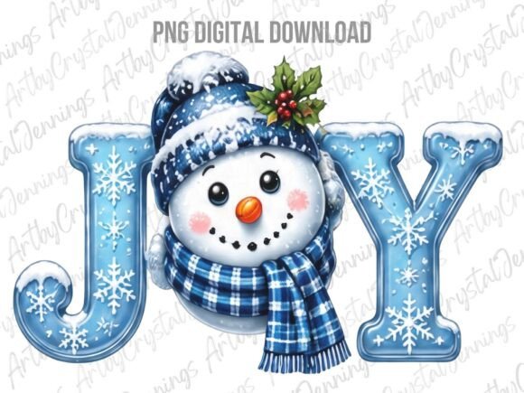 Winter Snowman Holiday Joy PNG