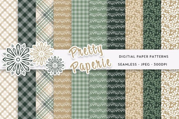 10 Christmas Digital Paper Backgrounds