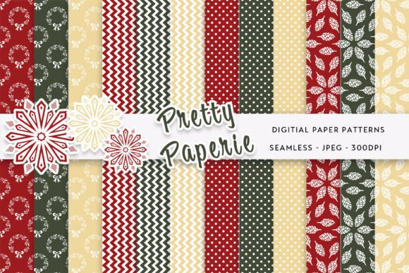 12 Christmas Digital Paper Backgrounds