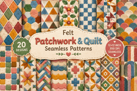 20 Seamless Digital Papers for Crafting