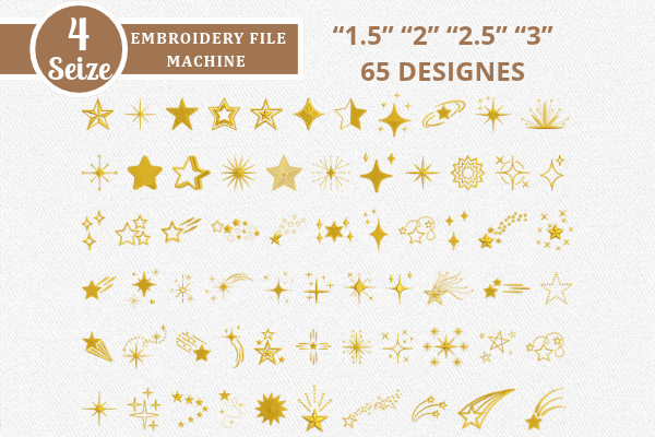 65 Stars Embroidery Designs Embrodery