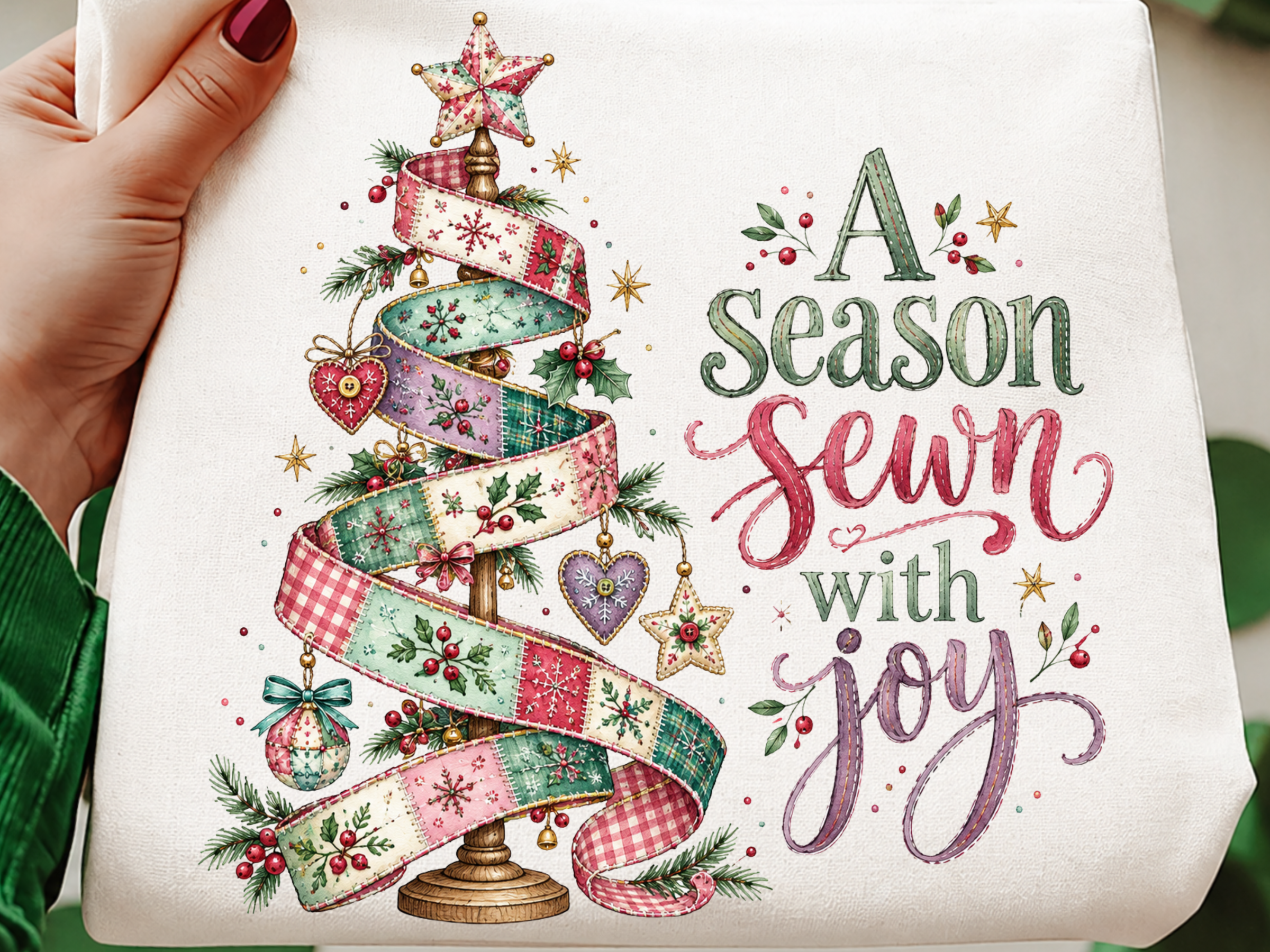 A Season Sewn with Joy Christmas PNG