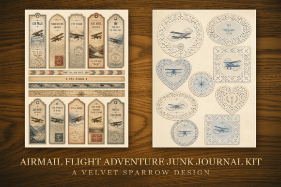 Airmail Flight Adventure Junk Journal