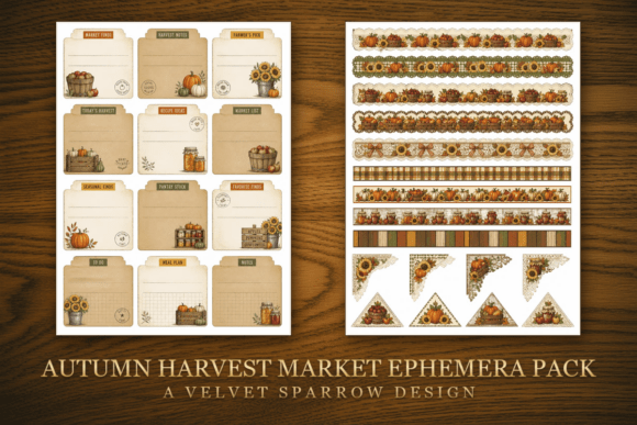 Autumn Harvest Market Ephemera Pack