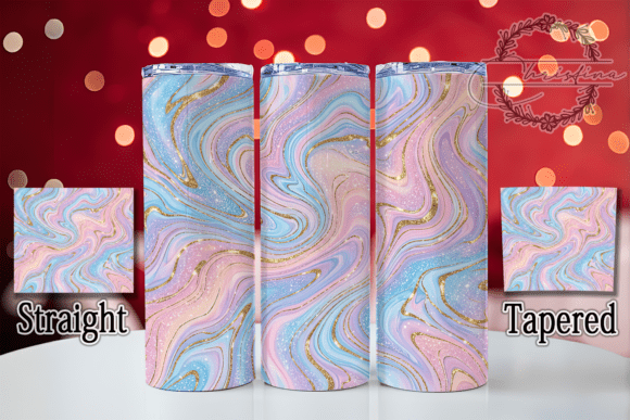 Blue Pink Marble 20oz Tumbler