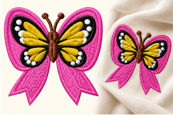 Butterfly Bow Machine Embroidery