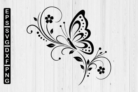 Butterfly Svg, Floral Butterfly