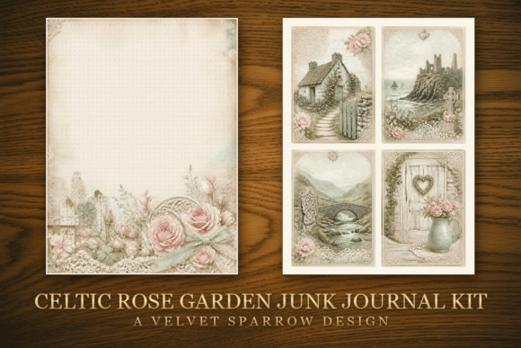 Celtic Rose Garden Junk Journal Kit