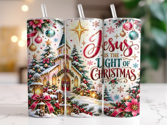 Christian Christmas 20 Oz Tumbler Wrap