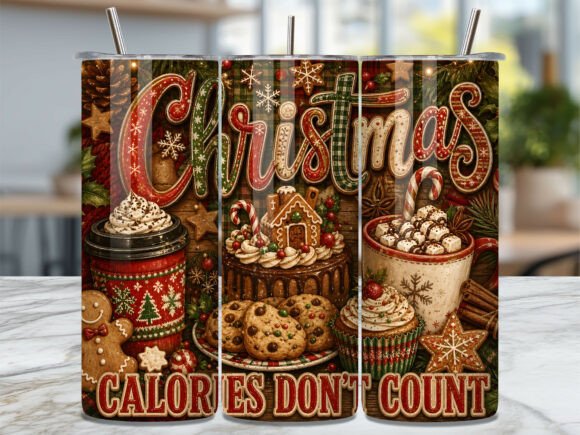 Christmas Calories Count Tumbler Wrap