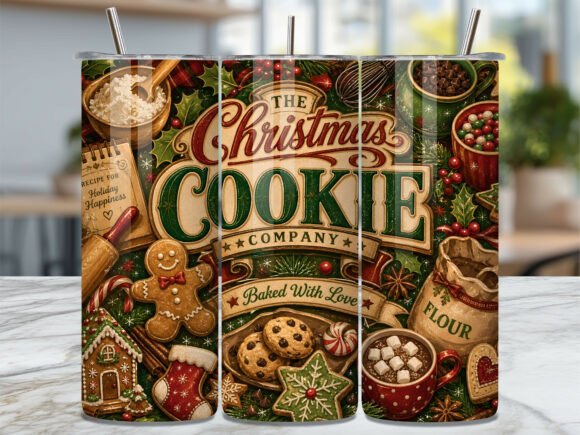 Christmas Cookie Bakery Tumbler Wrap