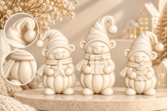 Christmas Snowman & Tree STL Set – 3D Printable Holiday Decor (3 Models) - Image 19