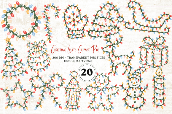 Christmas Lights Clipart PNG