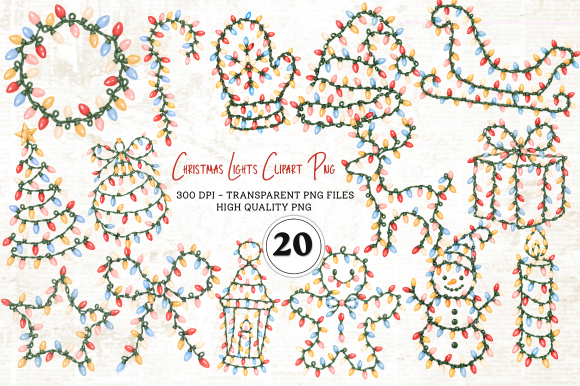 Christmas Lights Clipart PNG