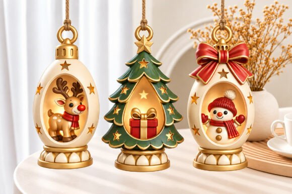 Christmas Ornament Set STL 3D Print – Festive Holiday Tree Decor Files - Image 4